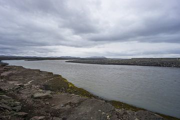 Iceland - River near dettifoss waterfall by adventure-photos