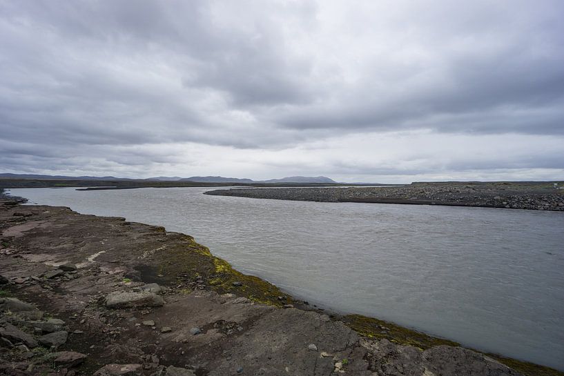 IJsland - Rivier bij dettifoss waterval van adventure-photos
