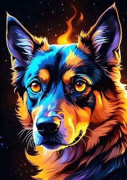 colorful dog by Eternal Glory