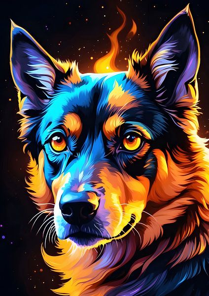 chien coloré par Eternal Glory
