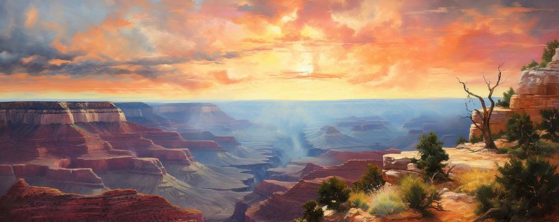 Paysage de l'Amérique par Peinture Abstraite