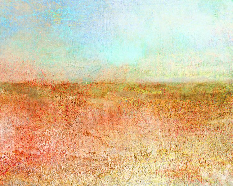 Rotes Land mit blauem Himmel von Claudia Gründler