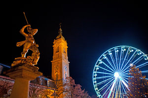 Eisenach (Thüringen) - Georgenkirche, Georgsbrunnen und Riesenrad