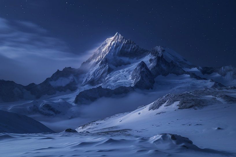 Hochgebirge Nachthimmelblick von fernlichtsicht