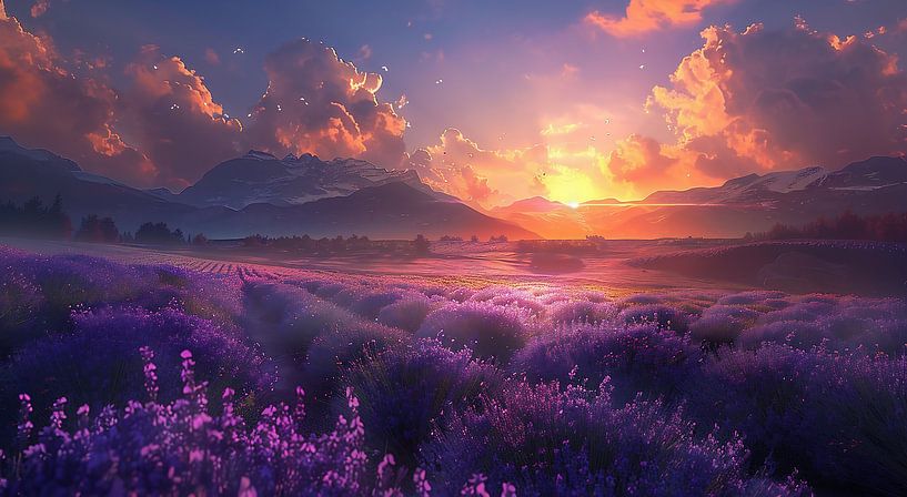 Chuchotement du lever du soleil dans la lavande par fernlichtsicht