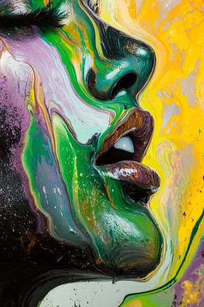 Play of colours of silence - Portrait by Poster Art Shop