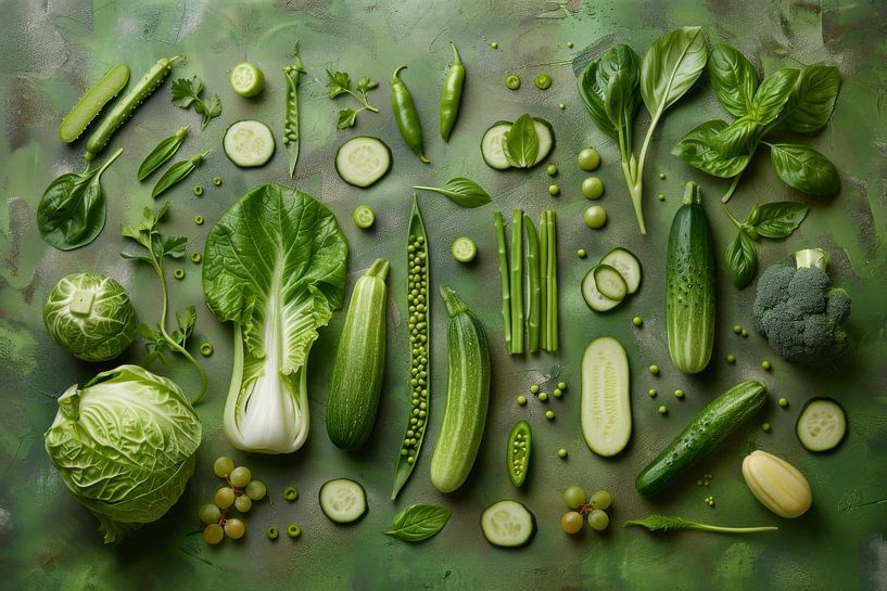 Diversité des légumes verts par Poster Art Shop
