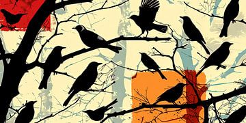 Birds in the treetops by ByNoukk