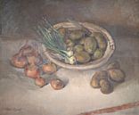 Stilleven met uien en aardappels van Galerie Ringoot thumbnail