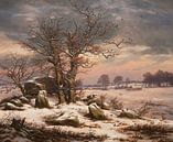 Winterlandschap bij Vordingborg, Denemarken, Johan Christian Dahl, Johan Christian Dahl van Meesterlijcke Meesters thumbnail