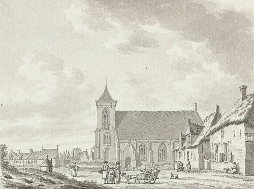 Gezicht op de kerk van Zoutelande, Jan Bulthuis