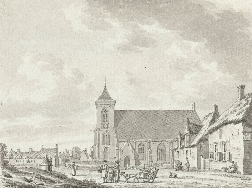View of the church of Zoutelande, Jan Bulthuis by Masterful Masters