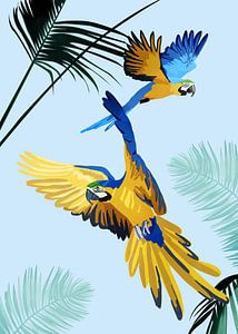 Papegaaien in de Lucht van Goed Blauw