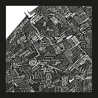 DEN HAAG, strak design van de plattegrond van deze mooie stad!