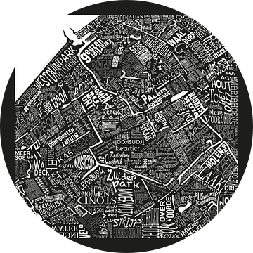 DEN HAAG, strak design van de plattegrond van deze mooie stad! van Vol van Kleur
