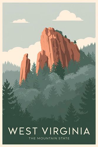 West Virginia Vintage Reisposter