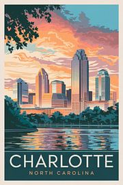 Charlotte, North Carolina von Poster Art Shop
