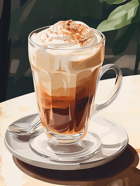 Latte macchiato von Schwarzer Kaffee