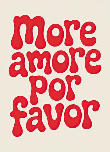 More Amore Por Favor: rode retro typografie