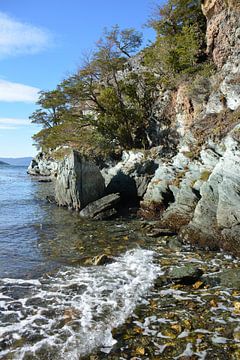 Rocky beach in Tierra del Fuego National Park Argentina Patagonia by My Footprints