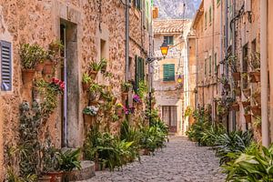 Altstadtgasse in Valldemossa, Mallorca
