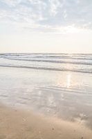 Sun, sea, zen - soothing photo of a beach in neutral tones
