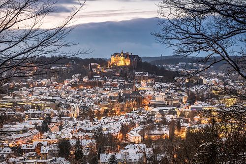 Marburg d'hiver sur la Lahn
