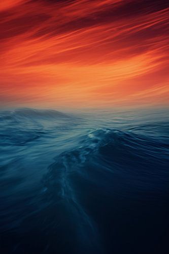 Gouden licht over de zee