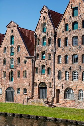 Pakhuizen in oude stad  Lübeck in Duitsland