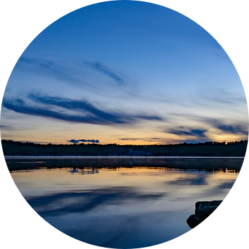 Zonsondergang in Zweden van Sjoerd van der Wal Fotografie