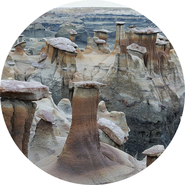 Bisti Badlands, chocolade hoodoos, New Mexico, VS van Frank Fichtmüller