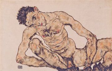 Aktselbstbildnis, Egon Schiele - 1916 von Atelier Liesjes