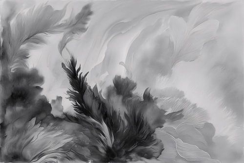 Abstract zwart-wit veerontwerp