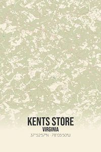 Alte Karte von Kents Store (Virginia), USA. von Rezona