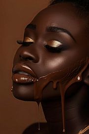 portrait woman with chocolate by Egon Zitter