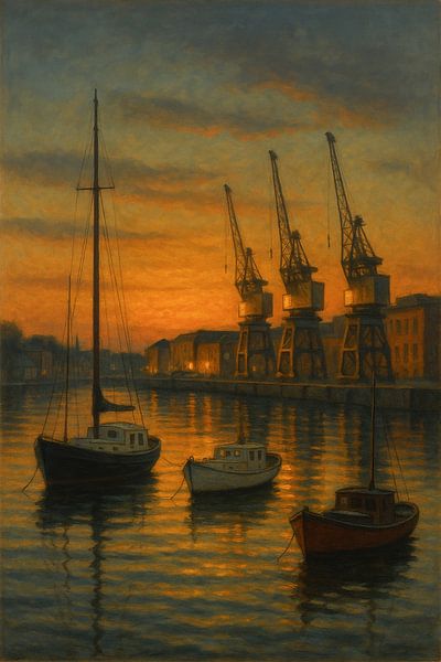Bristol Harbor Glow – Cinematic Evening Light over the Docks by Travel Shop