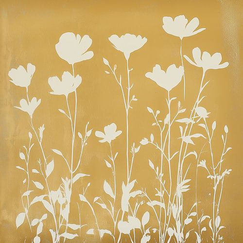 Wildblumen in Weiß und Gold