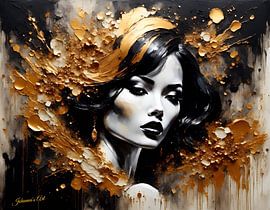 Golden Splendor 9 by Johannas Art Creations