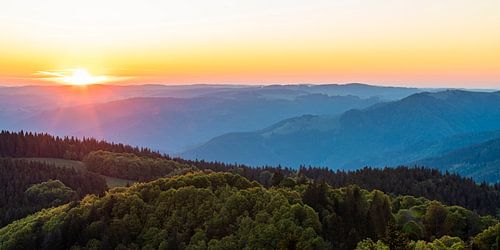 Uitzicht vanaf het Schauinsland in het Zwarte Woud