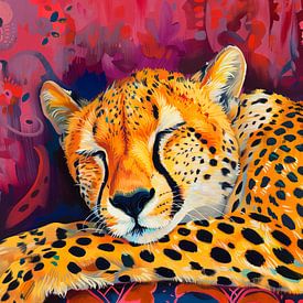 Rustende cheeta van Treechild