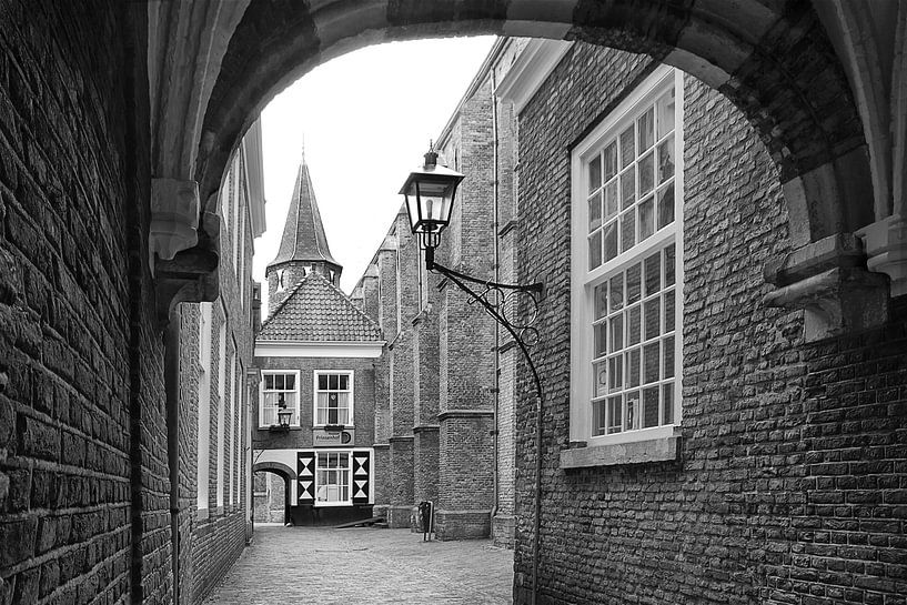 Le Prinsenhof à Delft, la Pays-Bas en noir et blanc par Christa Thieme-Krus