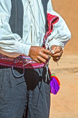 Breiende man in Peru