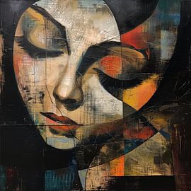 Mysterious woman abstract