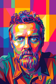 GLEN HANSARD WPAP POP-ART-ILLUSTRATION: „Voice of Heart“ & Resilience – Metallkunst-Poster