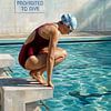 Schwimmer bereit auf dem Sprungblock von Jan Keteleer