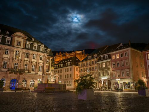 Heidelberg - Markt bij nacht