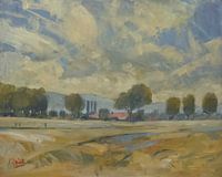 Paysage d'été près de Maastricht