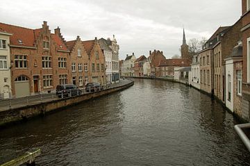 canalside houses in Bruges by wil spijker