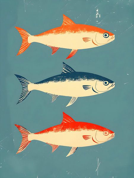 Fish in a row by But First Framing