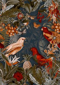 Parrots Midnight Paradise